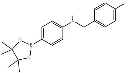 4-氟苄氨基苯硼酸频哪醇酯结构式