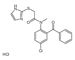 N-(2-benzoyl-4-chlorophenyl)-2-(1H-imidazol-2-ylsulfanyl)-N-methylacetamide,hydrochloride结构式
