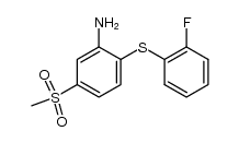 2-(2-氟苯基硫基)-5-(甲基磺酰基)苯胺结构式