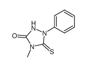 4-methyl-1-phenyl-5-thioxo-[1,2,4]triazolidin-3-one Structure