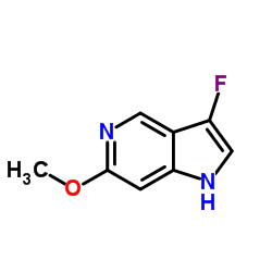 3-Fluoro-6-methoxy-1H-pyrrolo[3,2-c]pyridine结构式