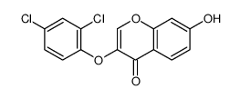 3-(2,4-dichlorophenoxy)-7-hydroxychromen-4-one Structure
