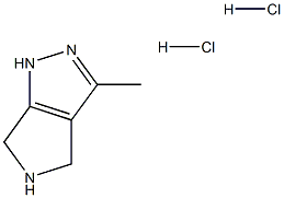 3-甲基-1H,4H,5H,6H-吡咯并[3,4-c]吡唑二盐酸盐结构式