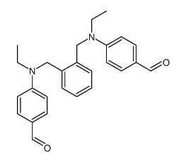 4-[ethyl-[[2-[(N-ethyl-4-formylanilino)methyl]phenyl]methyl]amino]benzaldehyde Structure