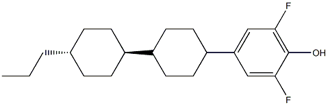 4-(trans-4-(trans-4-Propylcyclohexyl)-cyclohexyl)-2,6-difluorophenol Structure