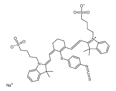 1,1'-bis(4-sulfobutyl)-11-(4-isothiocyanatophenylthio)-3,3,3',3'-tetramethyl-10,12-tri methyleneindotricarbocyanine monosodium salt Structure