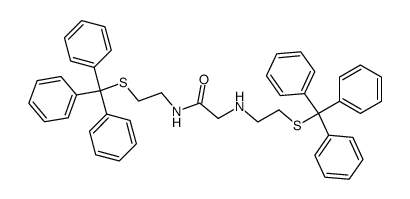 N-[2-[(triphenylmethyl)thio]ethyl]-2-[[2-[(triphenylmethyl)thio]ethyl]amino]acetamide Structure