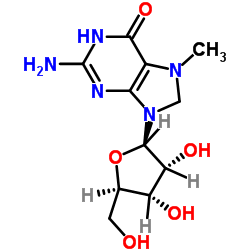 7-Methyl-7,8-dihydroguanosine Structure