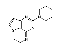 N-Isopropyl-2-(1-piperidinyl)thieno[3,2-d]pyrimidin-4-amine结构式