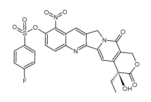 (S)-4-ethyl-4-hydroxy-10-nitro-3,14-dioxo-3,4,12,14-tetrahydro-1H-pyrano[3',4':6,7]indolizino[1,2-b]quinolin-9-yl 4-fluorobenzenesulfonate Structure
