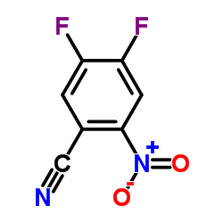 4,5-二氟-2-硝基苯腈结构式
