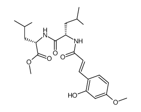 trans-2-hydroxy-4-methoxycinnamoyl L-leucyl-L-leucine methyl ester结构式