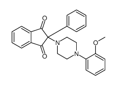 2-[4-(2-methoxyphenyl)piperazin-1-yl]-2-phenylindene-1,3-dione结构式