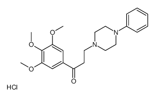 3-(4-phenylpiperazin-1-yl)-1-(3,4,5-trimethoxyphenyl)propan-1-one,hydrochloride Structure