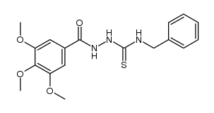 N-benzyl-2-(3,4,5-trimethoxybenzoyl)hydrazinecarbothioamide结构式