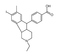 4-(2-ethyl-8-iodo-7-methyl-1,3,4,4a,5,9b-hexahydroindeno[1,2-c]pyridin-5-yl)benzoic acid结构式
