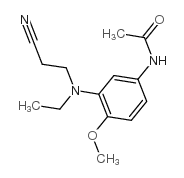 3-(N-氰乙基-N-乙基)氨基-4-甲氧基乙酰苯胺结构式