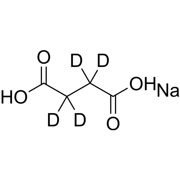 琥珀酸二钠-d4结构式