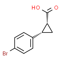 顺式-2-(4-溴苯基)环丙烷-1-羧酸结构式