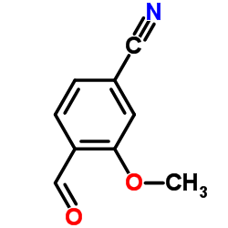 4-氰基-2-甲氧基苯甲醛结构式