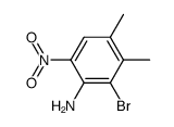 2-溴-3,4-二甲基-6-硝基苯胺结构式