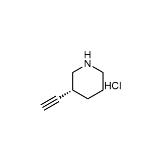 (R)-3-乙炔基哌啶盐酸盐结构式