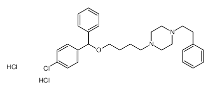1-[4-[(4-chlorophenyl)-phenylmethoxy]butyl]-4-(2-phenylethyl)piperazine,dihydrochloride Structure