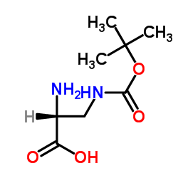 3-(Boc-氨基)-D-丙氨酸结构式