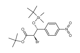 (2R,3R)-tert-butyl 2-bromo-3-((tert-butyldimethylsilyl)oxy)-3-(4-nitrophenyl)propanoate结构式