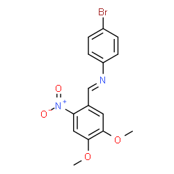 (4-bromophenyl)(4,5-dimethoxy-2-nitrobenzylidene)amine结构式