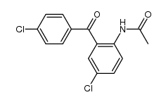 N-(4-chloro-2-(4-chlorobenzoyl)phenyl)acetamide结构式