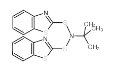 N-Benzothiazol-2-ylsulfanyl-N-tert-butyl-benzothiazole-2-sulfenamide Structure