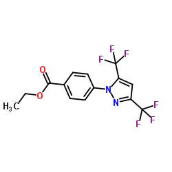 Ethyl 4-[3,5-bis(trifluoromethyl)-1H-pyrazol-1-yl]benzoate Structure