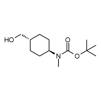 ((1r,4r)-4-(羟甲基)环己基)(甲基)氨基甲酸叔丁酯结构式