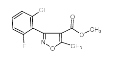 甲基 3-(2-氯-6-氟苯基)-5-甲基异噁唑-4-羧酸结构式