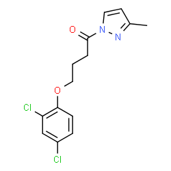 1-[4-(2,4-dichlorophenoxy)butanoyl]-3-methyl-1H-pyrazole结构式