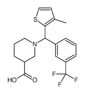 1-[(3-methylthiophen-2-yl)-[3-(trifluoromethyl)phenyl]methyl]piperidine-3-carboxylic acid Structure