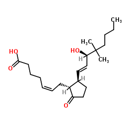 11-deoxy-16,16-dimethyl Prostaglandin E2 Structure