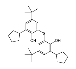 2,2'-thiobis[4-tert-butyl-6-cyclopentylphenol] Structure