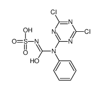 [(4,6-dichloro-1,3,5-triazin-2-yl)-phenylcarbamoyl]sulfamic acid Structure