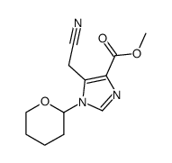 5-cyanomethyl-1-tetrahydropyran-2-yl-1H-imidazole-4-carboxylic acid methyl ester Structure