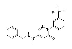 5-(N'-benzyl-N-methyl-hydrazino)-2-(3-trifluoromethyl-phenyl)-2H-pyridazin-3-one结构式
