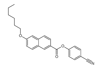 (4-cyanophenyl) 6-hexoxynaphthalene-2-carboxylate结构式