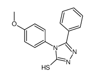 4-(4-甲氧基苯基)-5-苯基-4H-1,2,4-噻唑-3-硫醇结构式
