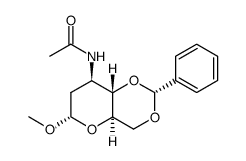 Methyl 3-acetamido-4,6-O-benzylidene-2,3-dideoxy-α-D-arabino-hexopyranoside Structure