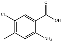 2-氨基-5-氯-4-甲基苯甲酸结构式