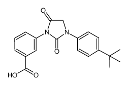 3-[3-(4-tert-butyl-phenyl)-2,5-dioxo-imidazolidin-1-yl]-benzoic acid Structure
