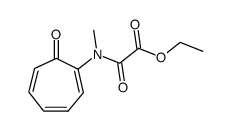 [n-(2-oxo-3,5,7-cycloheptatrien-1-yl)-N-methylamino]oxo-acetic acid ethyl ester结构式