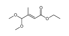 (E)-4,4-Dimethoxy-3-methyl-crotonsaeureaethylester结构式