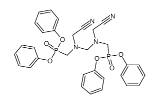 N,N'-methylenebis-(O,O-diphenyl N-phosphonomethylglycinonitrile) Structure